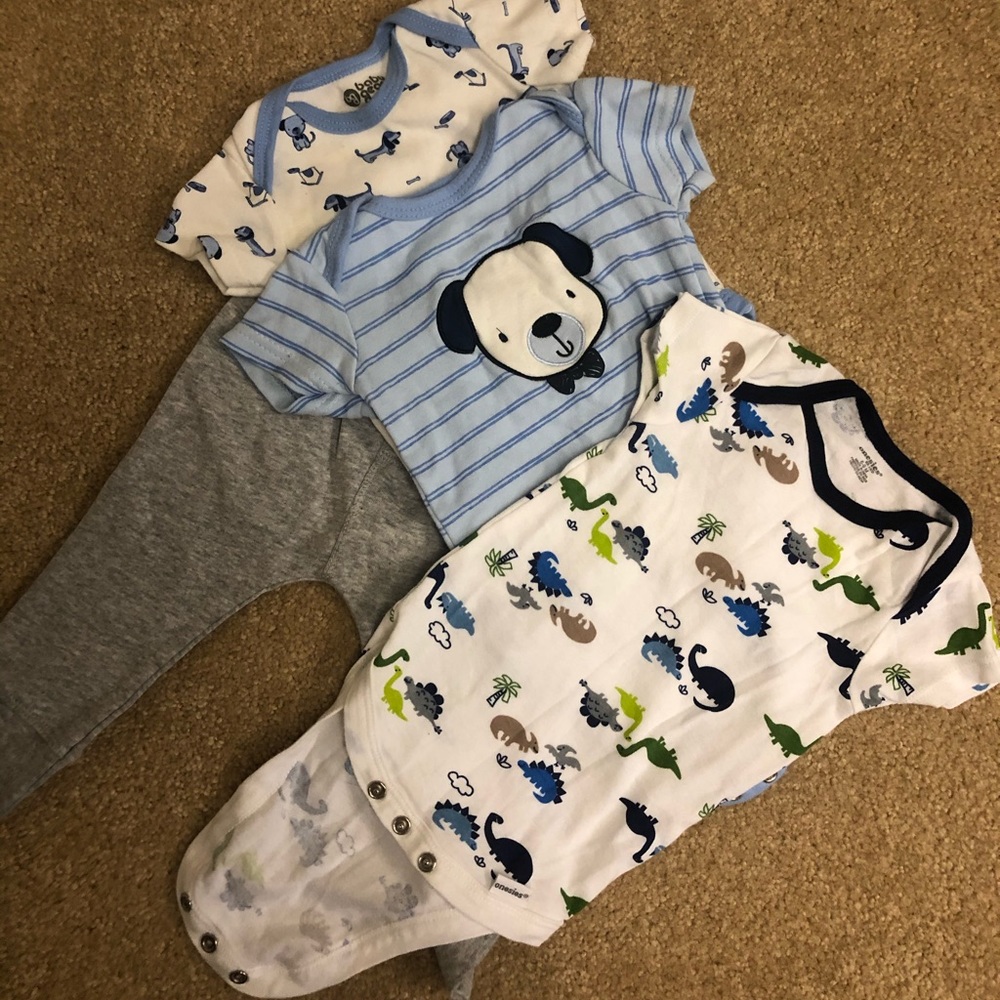 Baby Boy Assorted Onesies, Size 3-6 Months